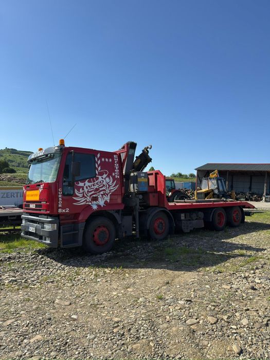 Vand Camion Platforma Iveco 8x2 cu macara
