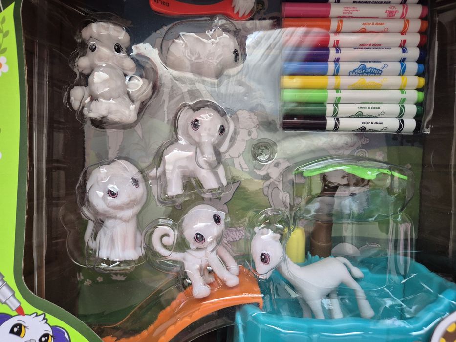 Set creativ lavabil 6 animale zoo