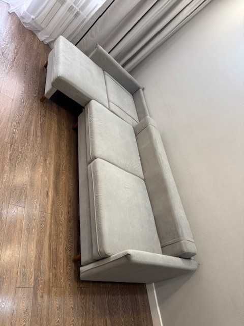 Диван прямой серый