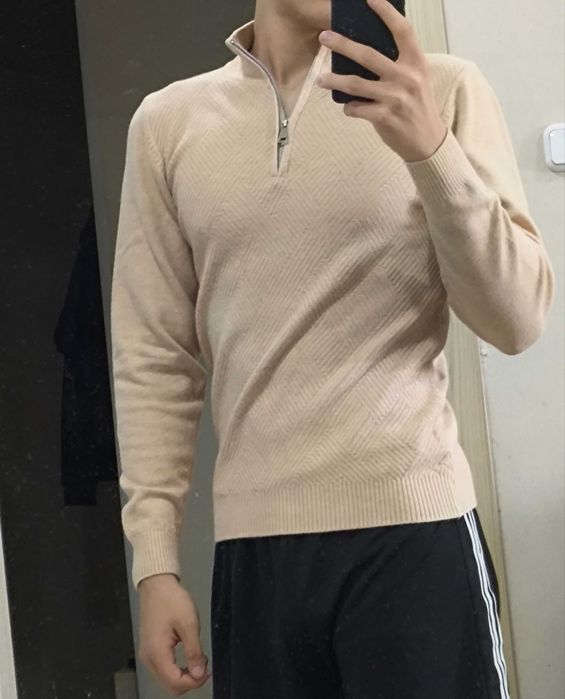 Кофта полузамок бежевый