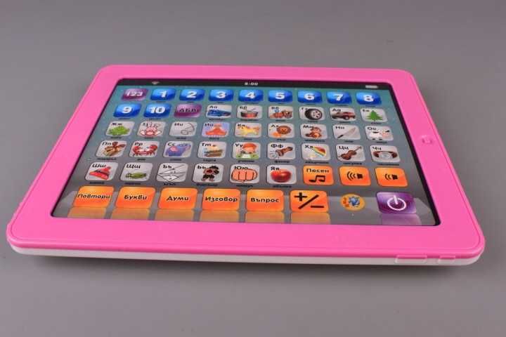 Детски обучаващ таблет на български език изучаване на думи и цифри