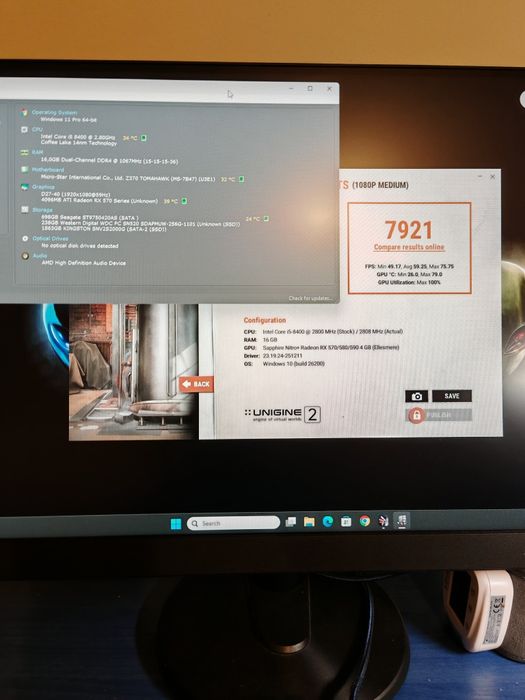 Placa video AMD rx 570 4gb 256 biti