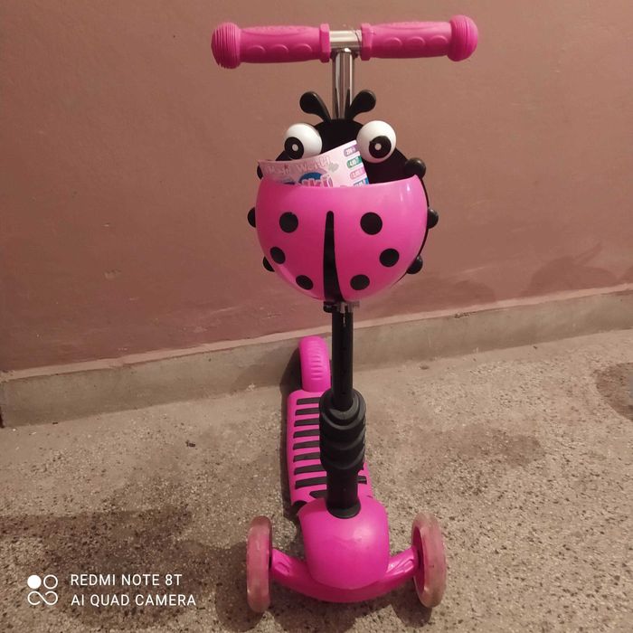 Детска тротинетка розова