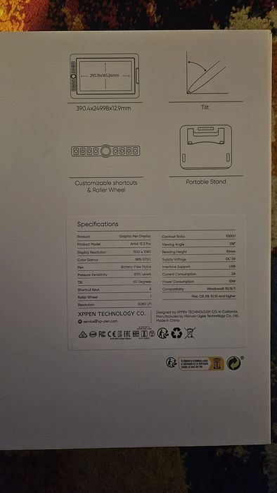 Tableta grafica Artist 13.3 Pro X Pen