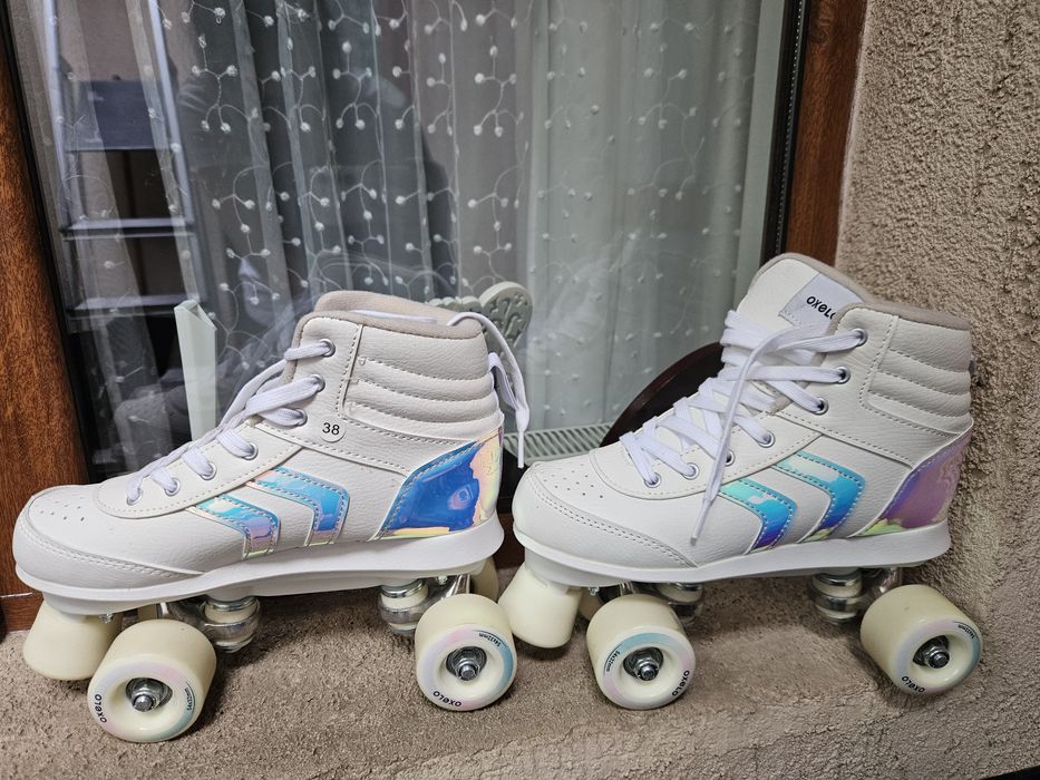 Patine cu rotile / role fete Oxelo Quad, marimea 38