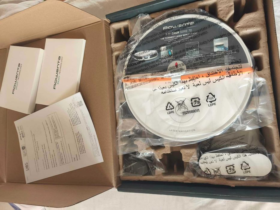 Нова прахосмукачка робот ROWENTA X-PLORER SERIE 70 RR8477WH 2 в 1 сухо и мокро почистване ANIMAL & AI ПОЧИСТВАНЕ С МОП, WI-FI УПРАВЛЕНИЕ