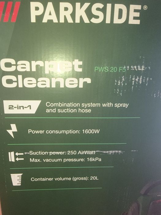 Aspirator cu spălare Parkside ,jet apa pentru spălat covoare-mocheta-banchete auto-scaune-canapele,,bazin apa profesional