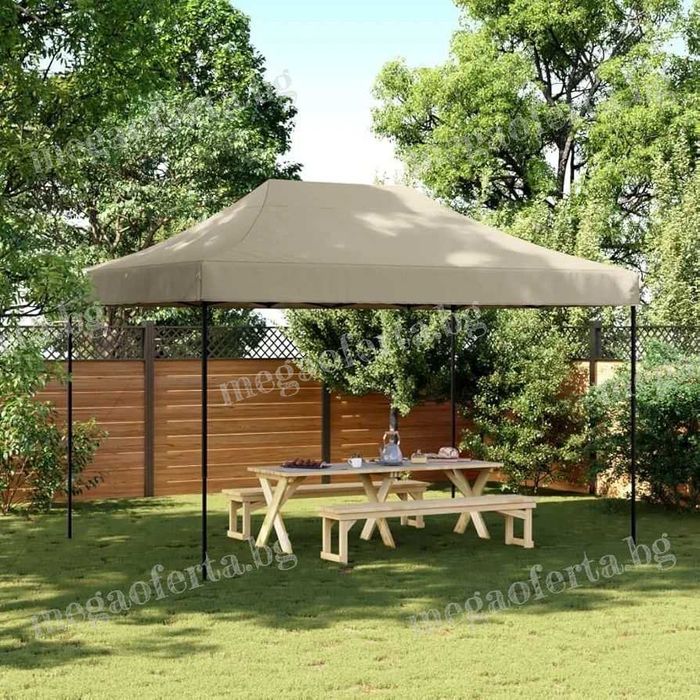 Градинска Шатра 3х4.50 с Усилена Конструкция и Гумирано Покривало