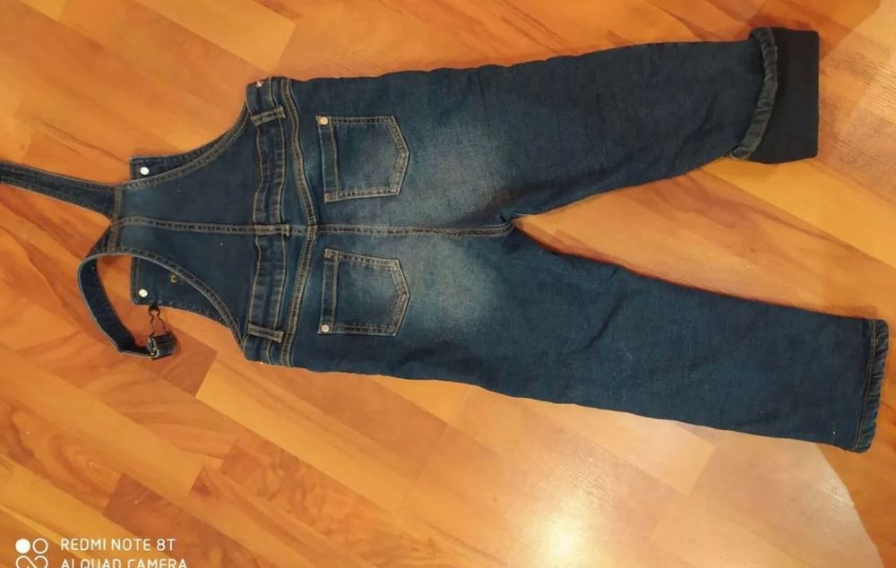 Джинсы комбинезон на флисе