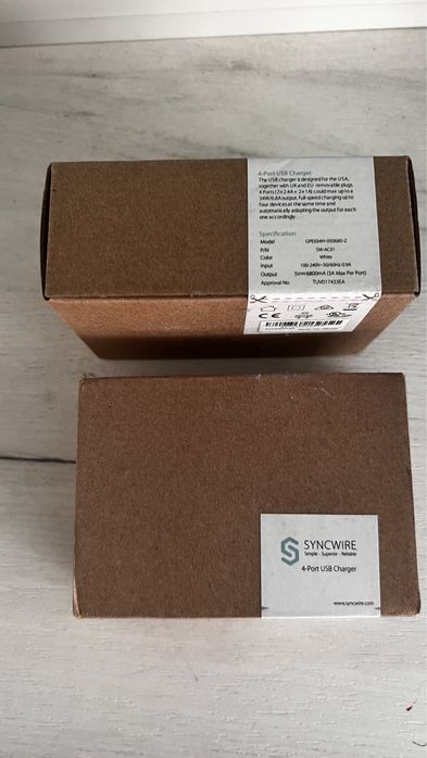 Syncwire USB – 4 порта 9,6 A/48 W USB зарядно UK EU US