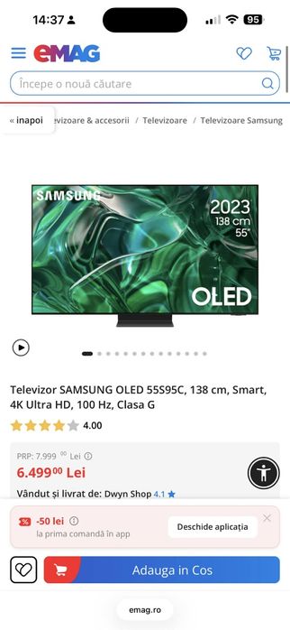 Samsung TV oled s95c 55 inch