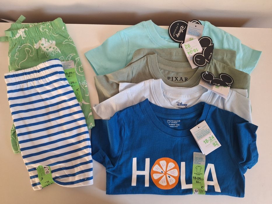 Нов летен лот за момче 92 см / 18–24 м – Primark Disney“