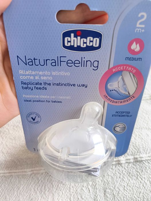 Chicco tetina Natural Feeling 2 luni+ flux mediu