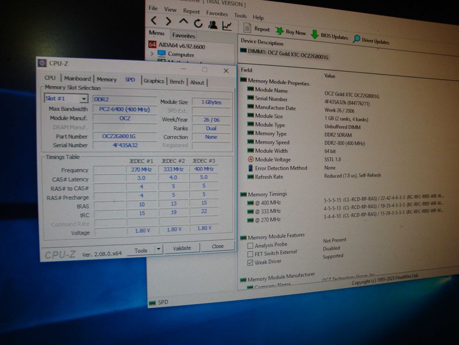memorie ram ddr2 1gb ddr2 800 mhz ocz gold edition xtc
