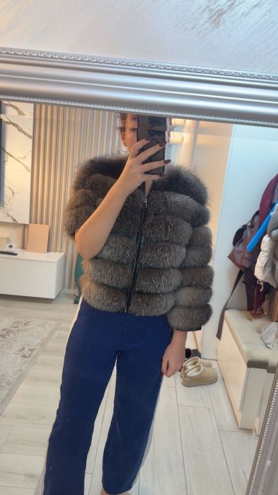 Blană naturală de vulpe 4 bucăți