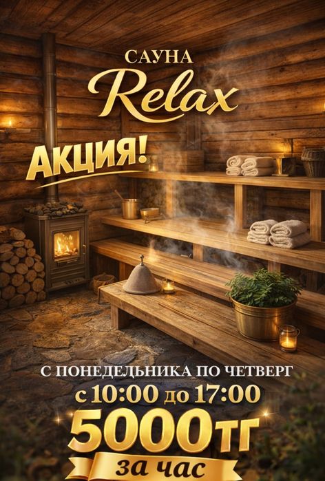 Сауна Relax с бассейном