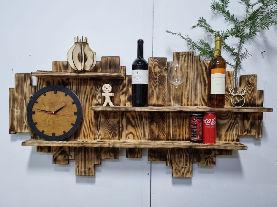 Polița/etajera/suporturi vin din lemn