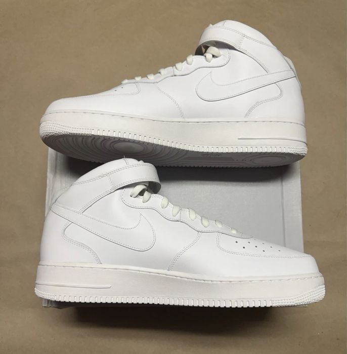 Adidasi Nike Air Force 1 Mid Triple White - SALES