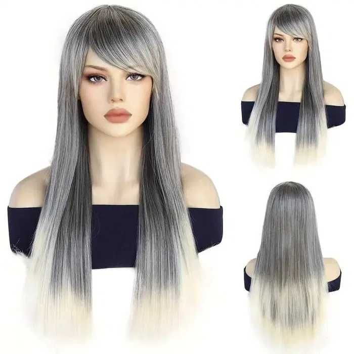 Красивый парик. Серый омбре