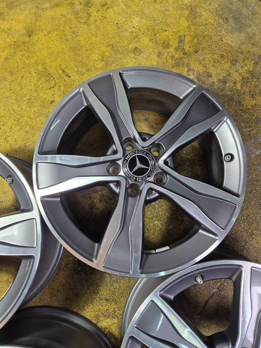 4 Jante Aliaj 5x112 17'' OEM Mercedes A-Class CLA GLA B-Class C-Class W205 W206 V-Class VITO VIANO + Senzori OEM Mercedes