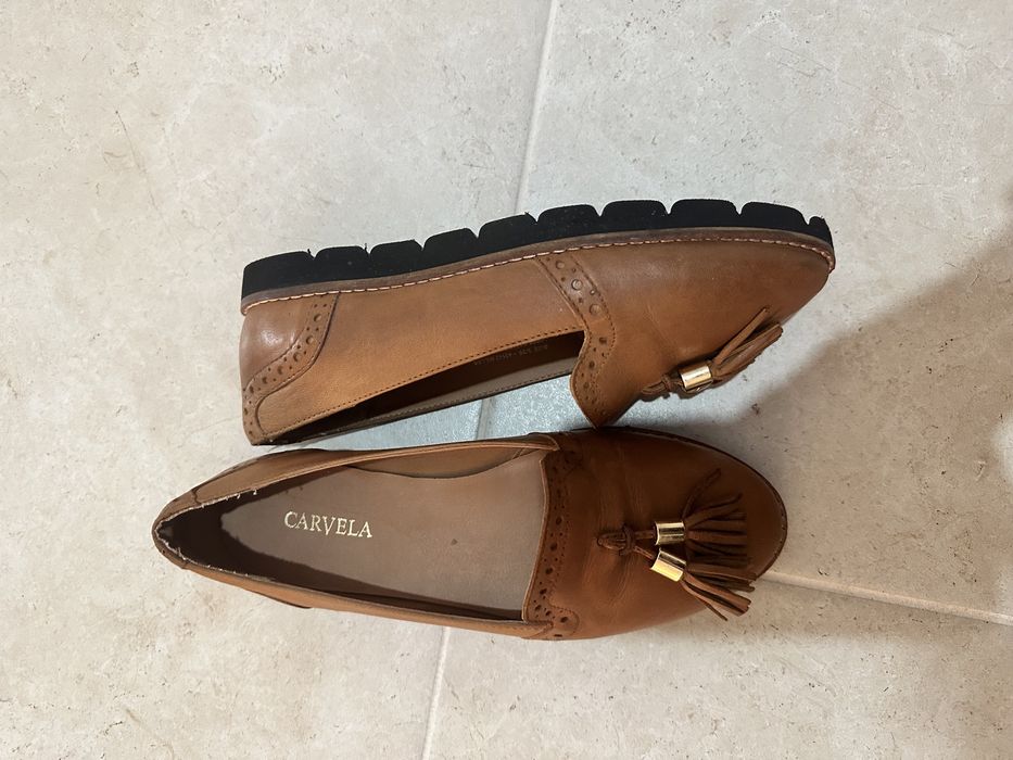 Pantofi balerini din piele naturala