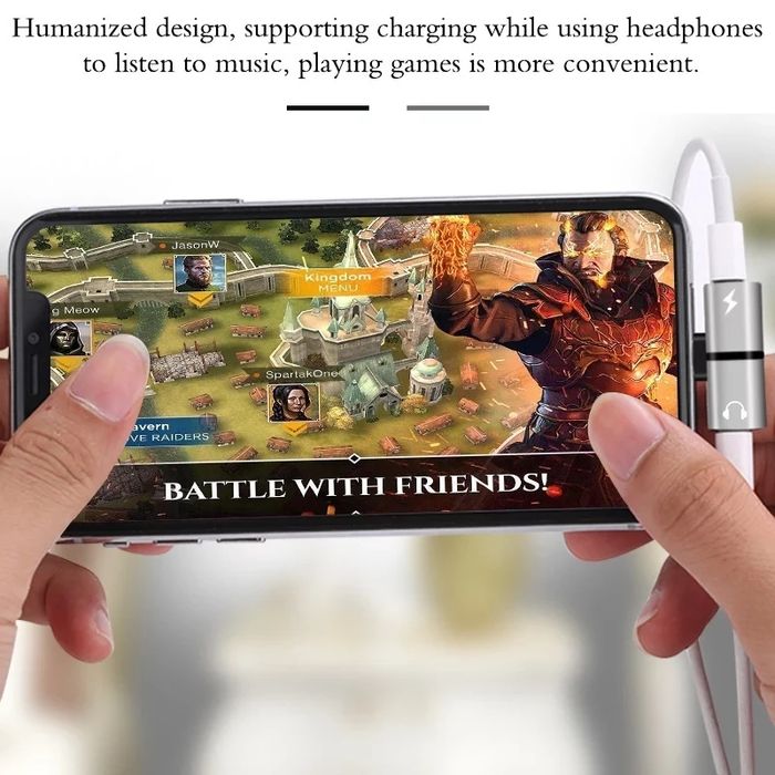 Adaptor IPhone 2 în 1 - încărcător + căști