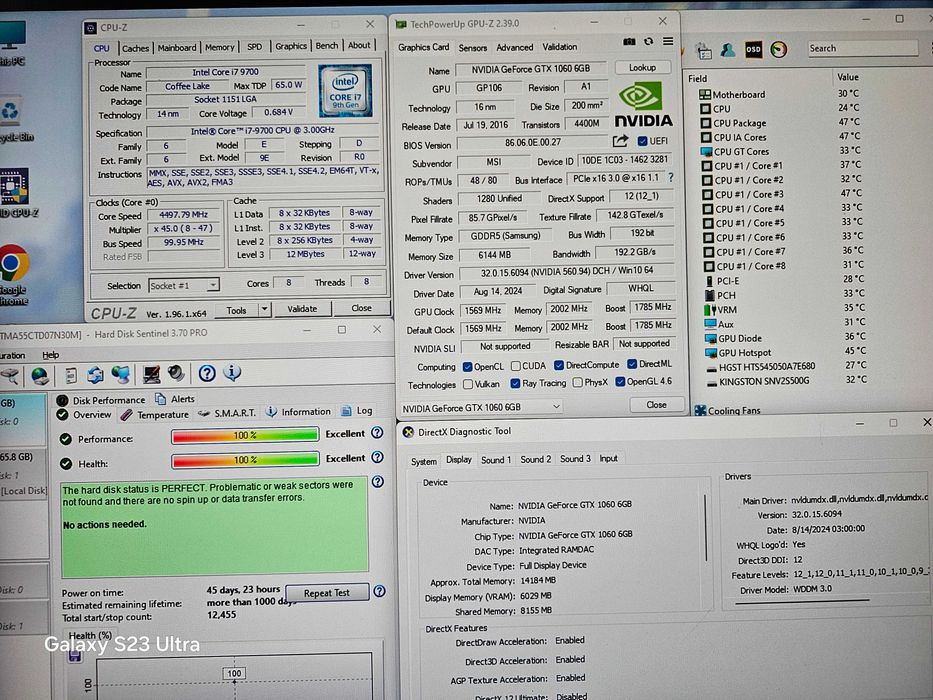 Unitate PC Gaming i7 9700 4.7Ghz/16GB DDR4/GTX1060 6GB GDDR5/SSD 500GB