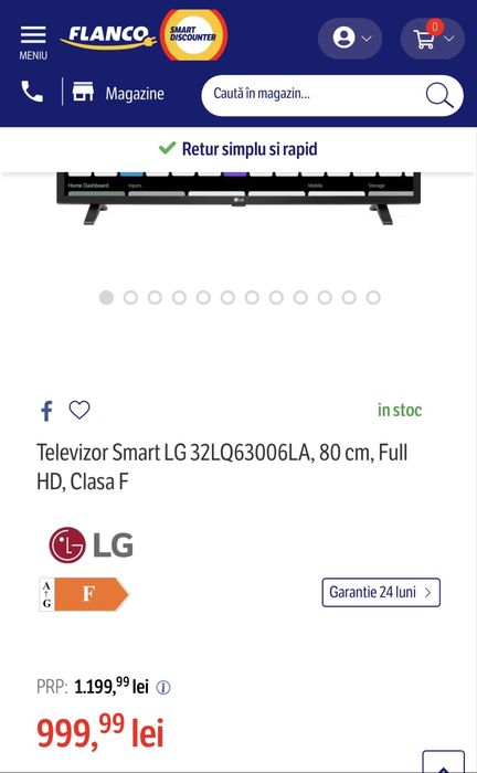 Televizor LG Smart 80cm! Nou, impecabil!