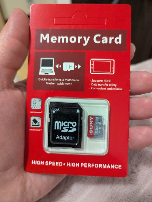 Card memorie Sony 512gb micro sd