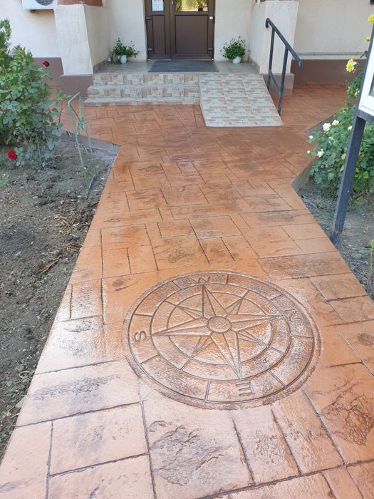 Beton elicopterizat,amprentat,trotuare, alei,întreținere beton amprentat  lacuire