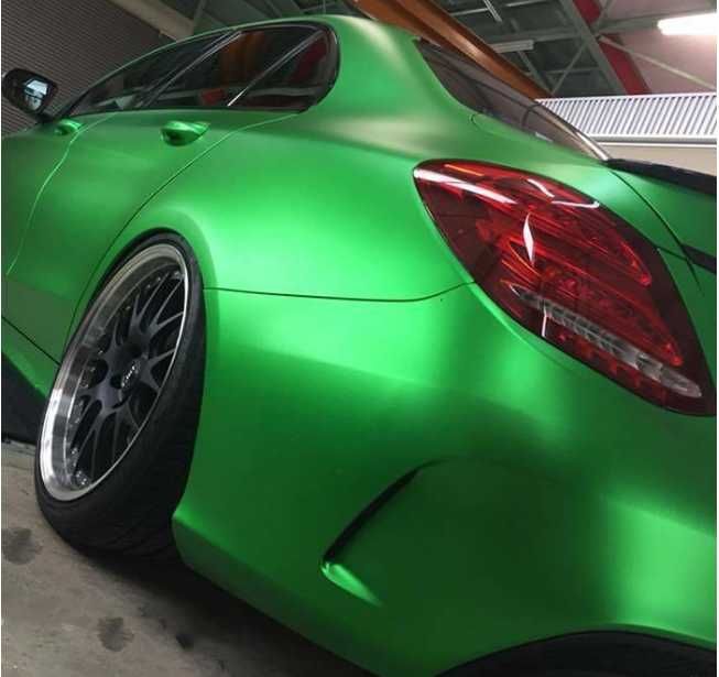 Folie colant VERDE CROM POLISAT eliminare usoara a bulelor