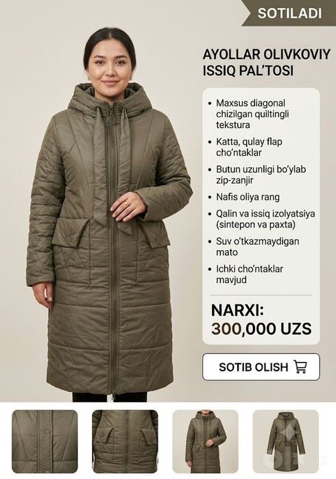 Qishki tureskiy kurtka