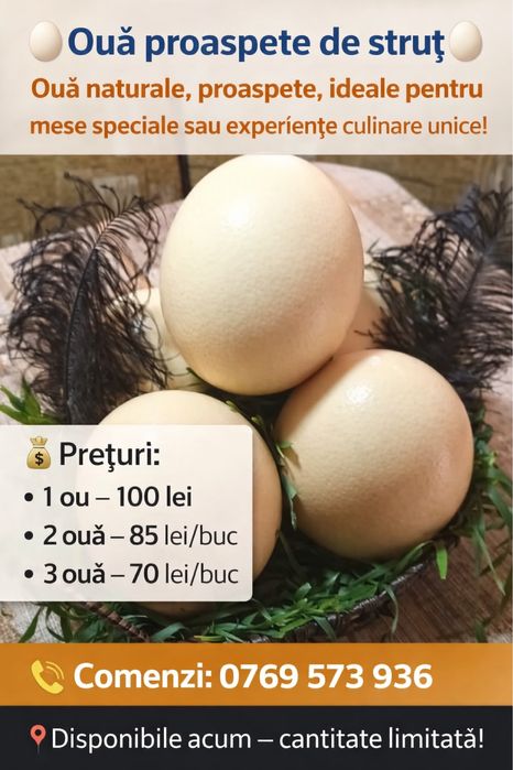 Oua strut pentru consum