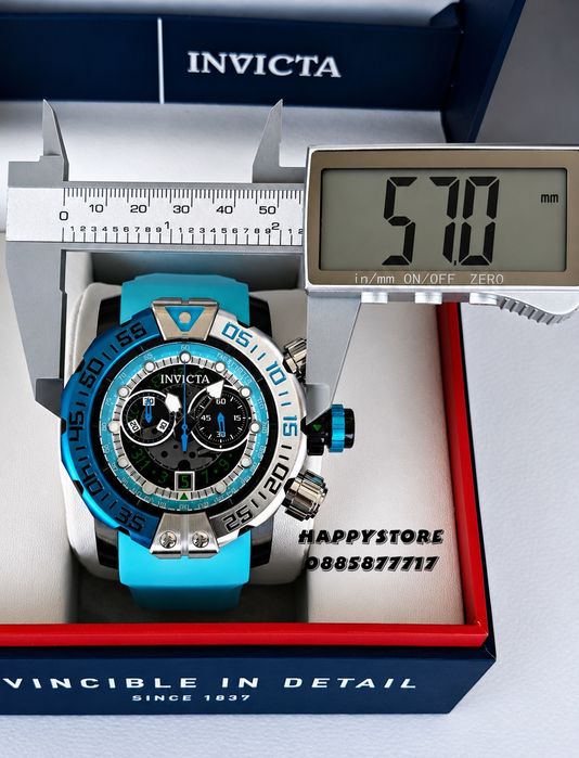 INVICTA Foxhound Blue 57 mm, Инвикта нов мъжки часовник