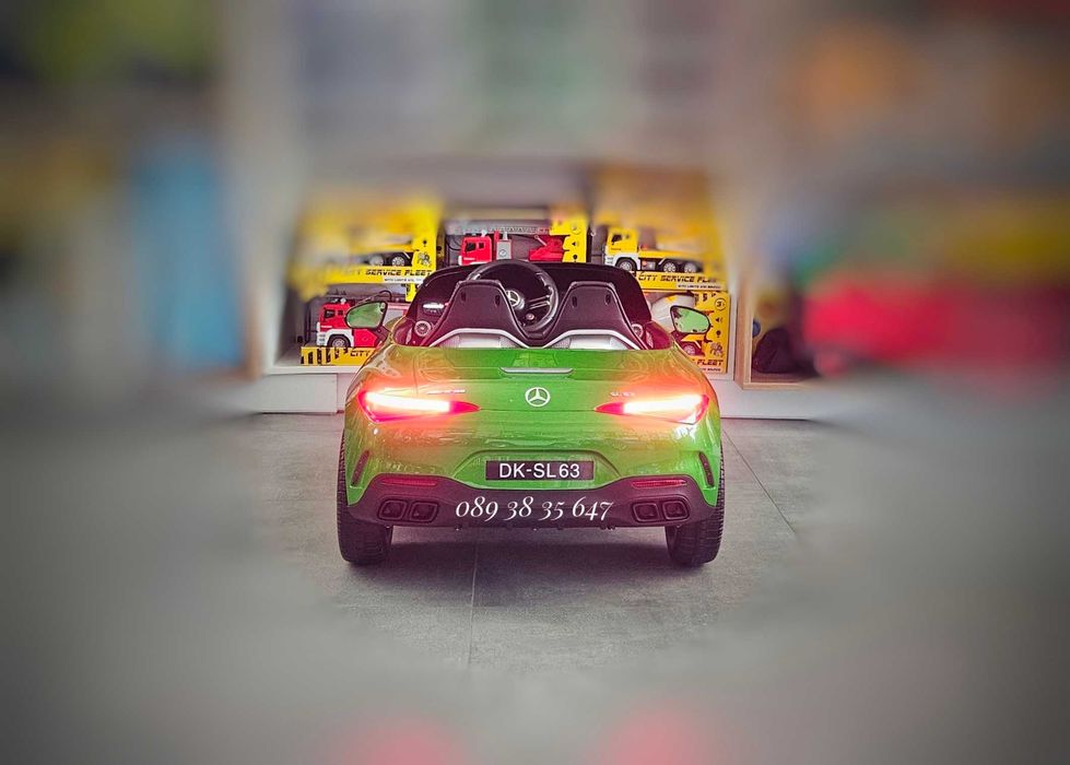 ТОП ЦЕНА!НОВО!Акумулаторна кола Mercedes SL63 AMG с 12V,МЕКИ ГУМИ,USB