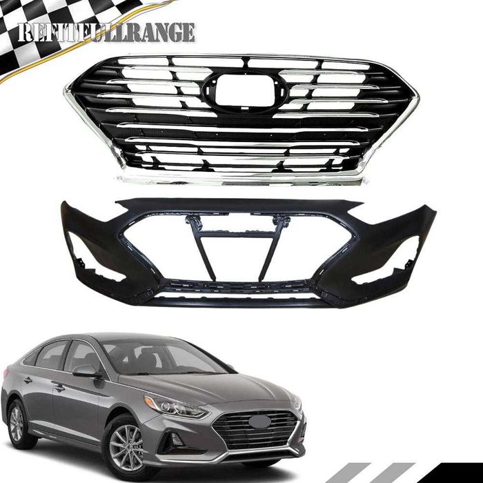 Бампер передний всборе на Хюндай Соната 2018