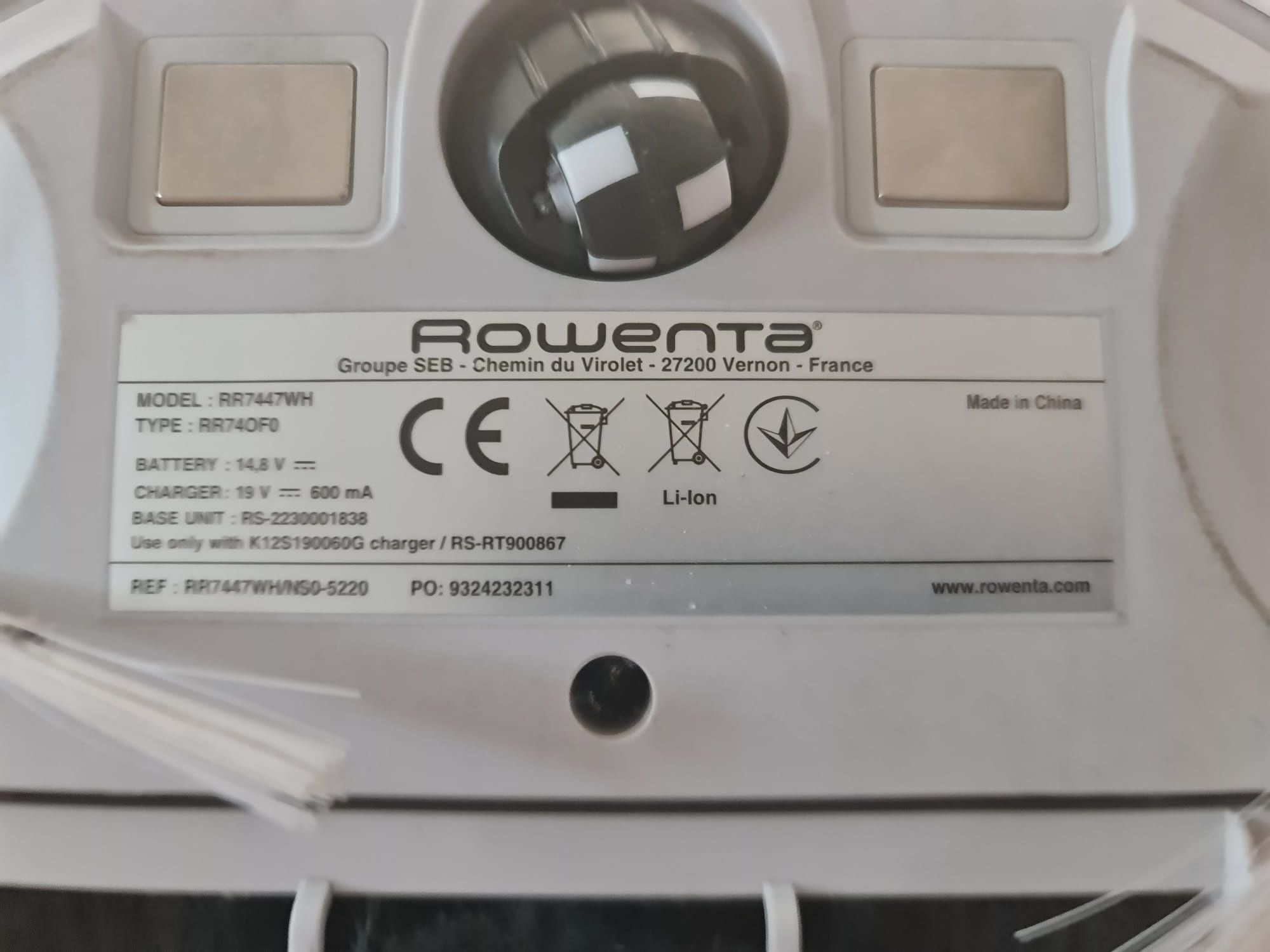 Replacement robot charger Rowenta RS-RT900867