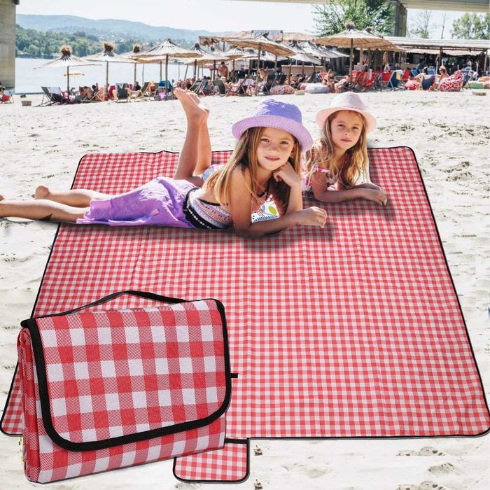 Сгъваема постелка за пикник и плаж 150 х180 см