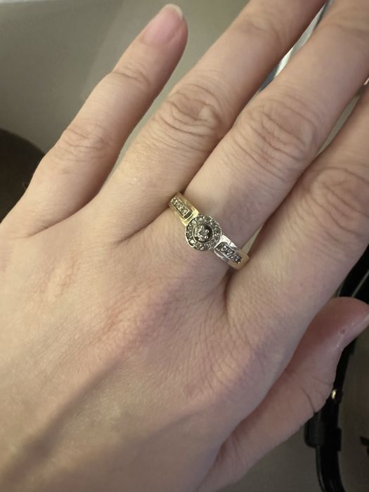 Кольцо 585’ с бриллиантом