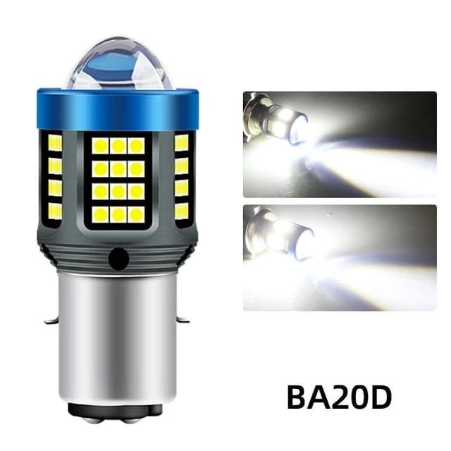 Bec Led BA20D/S2/H6 Cu Lumina Alb-Rece 100W/20000Lm