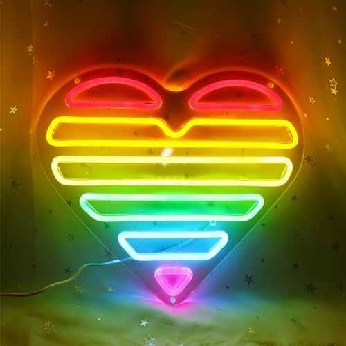 Нова Неонова светлина сърце за декорация парти дом спалня Светещ знак