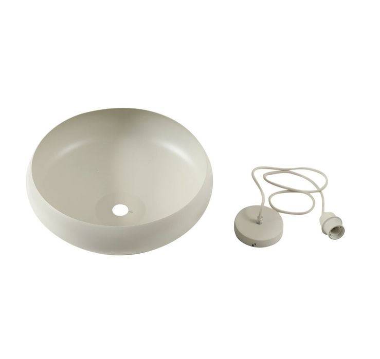Lampa Lindby suspendată Elover, bej, Ø 45 cm, metal