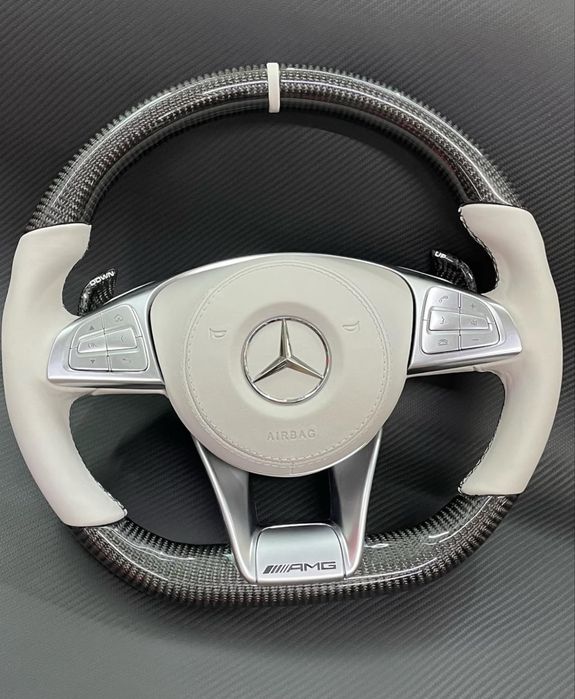 Volan Mercedes AMG carbon | alcantara padele | C class E S CLS GLE GLC