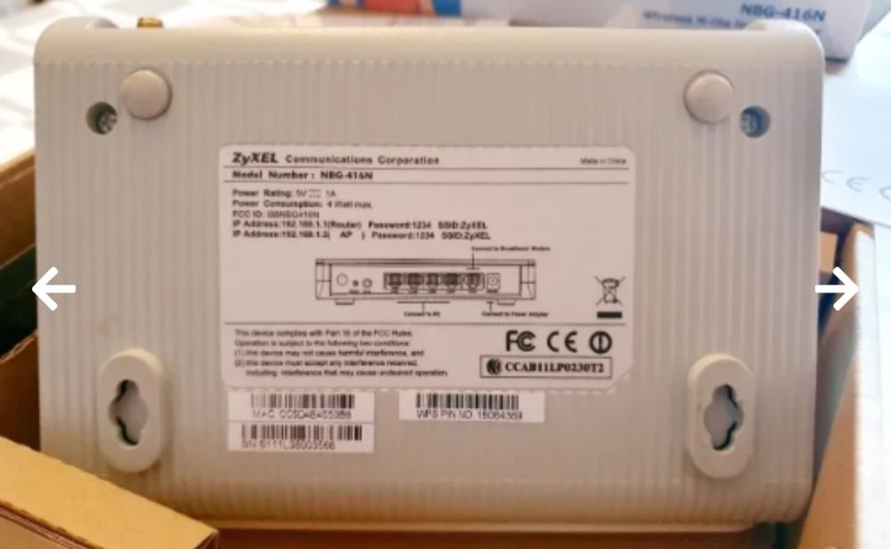 Безжичен N-lite рутер ZYXEL NBG 416N !