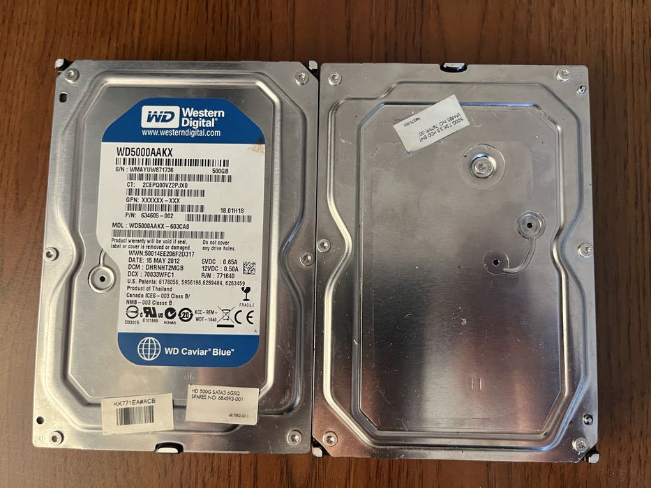 Продам hdd 500 500