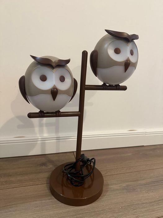 Set lustra și veioză copii - bufnițe