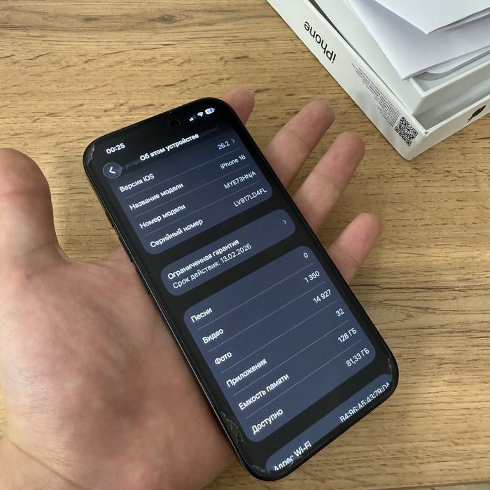 Iphone 16 128gb 90% акб черный