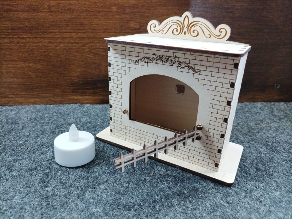 Декоративна камина за изкуствени чаени свещи