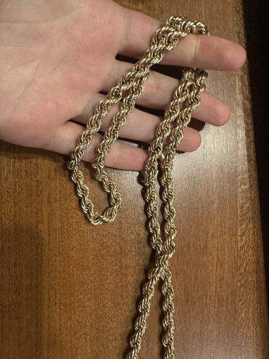 Златен синджир ланец 18 карата маркиран перфектен злато накит италианс