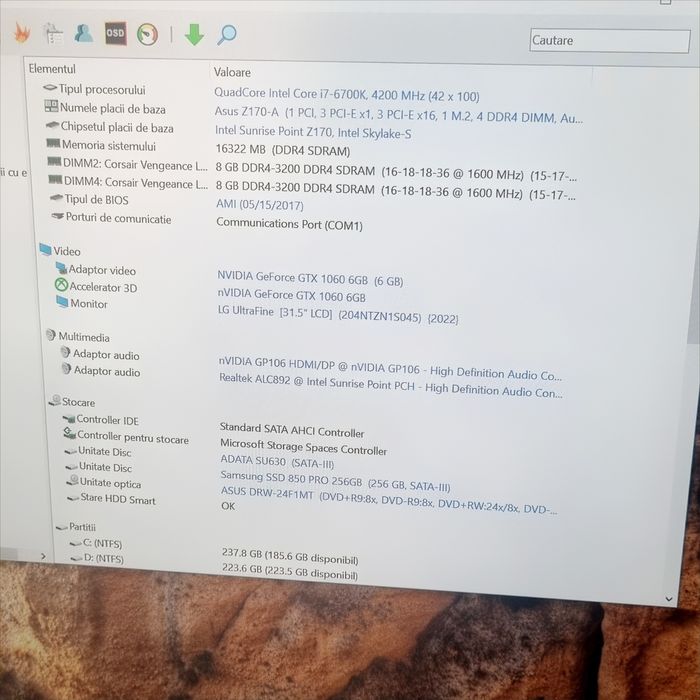 Unitate I7-6700k, Gtx 1060 6Gb